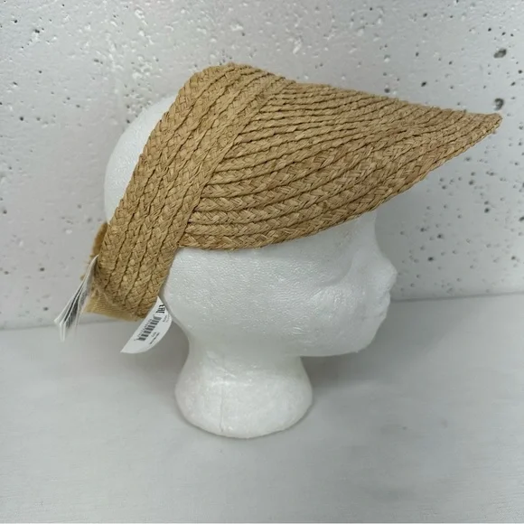 ROXY Women’s Small / Medium Always In Bloom Straw Roll Up Visor - Picture 2 of 15